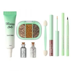 Trousse De Maquillage | Fard &Agrave; Paupi&egrave;res Paillet&eacute;,Fard &agrave; Paupi&egrave;res Brillant Sous les Yeux,Pour Femme Fille Quotidien F&ecirc;te Voyage Rencontre S&eacute;ance Photo Mariage Anniversaire (juncho, neuf)