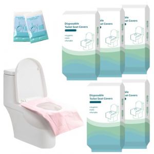 50 Pièces Protection Cuvette Toilette Jetable,Housses De Siège De Toilette Jetables,Portable Housses De Siège De Toilettes,Emballage Individuel Pour Toilettes Publiques,Voyages,Enceinte (Rose) (JiLiXia-EU, neuf)