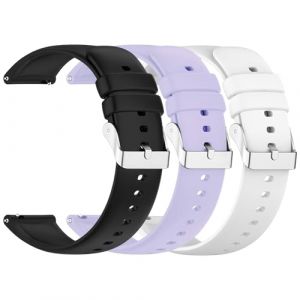 OUTPUTBT 3-Pi&egrave;ces Silicone Bracelet 22mm Compatible avec Garmin Venu 3/2/Forerunner 570/970/265/255/V&iacute;voactive 4/CMF/HUAWEI/SUUNTO/COROS/Polar/aeac/uaue AMAZFIT Bip6/Balance pour Femme Homme (OUTPUTBEAUTY, neuf)