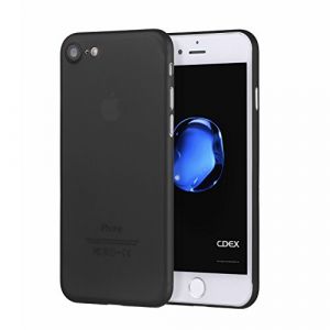 doupi UltraSlim Coque Compatible avec iPhone SE (2022) / iPhone 8/7 (4,7 Pouces), Fin Mat Ultra Mince et Ultra l&eacute;ger Bumper Cover Housse de Protection, Noir (DOUPI SHOP, neuf)