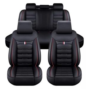 Housses de Si&egrave;ge de Voiture pour Hyundai Kona II I SX2 OB 2.Gen/1.Gen 2018-2026, Ensemble Complet de Housses Siege Auto Universel en Cuir, Compatible avec Les Airbags Lat&eacute;raux, 5 Seats Full Set Standa (JINDA SHANGMAO(商标已注册), neuf)