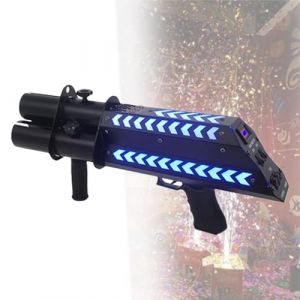 Pistolet à Confettis Portatif à 3 Coups,Lanceur De Confettis, Machine à Confettis à Jet éLectronique,Fabricant De Confettis Pour Enfants Pour FêTes,Mariages,Bars,ScèNes Ktv,WithLEDlight (dadushenghuo, neuf)