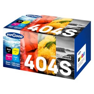 VIPGOOD P404C CLT 404S Cartouches de Toner Compatible pour Samsung CLT-P404C 404S pour Xpress SL C480W C483W C48X C430W CLT-K404S CLT-C404S CLT-Y404S CLT-M404S (Noir Cyan Jaune Magenta, Pack de 4) (VETRINIA, neuf)