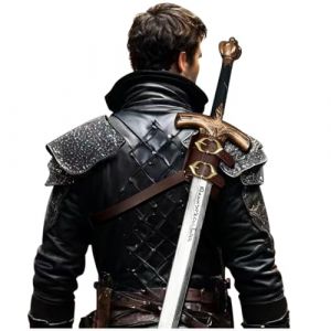keland Fourreau Epee Medieval Porte épée Dos Epee Accroche Dos Halloween Sword Back Holster (X-Marron) (TOOKY, neuf)