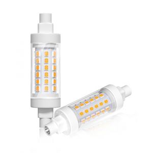 TobeBright Ampoule LED R7s 78mm 10W Dimmable, Blanc Chaud 3000K, &eacute;quivalent 100W J78 Lampes Halog&egrave;nes, 660LM, AC 230V, Angle d'&eacute;clairage 360&deg;, Ampoule R7s LED pour lampes de s&eacute;curit&eacute;, Lot de 2 (Tobe-Bright, neuf)