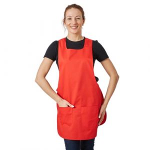 S ROUGE Tablier sans manches femme type blouse chasuble avec patte r&eacute;glage Pressions (Label blouse, neuf)