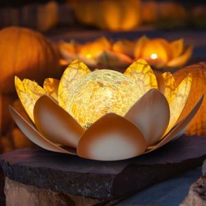 Kyduu lampes solaires de jardin, Fleur de lotus lanterne solaire, Décoration de jardin lotus solaire Deco, Jardin Exterieur Lumière, Lampe Solaire Exterieur pour terrasse,cour (kaiwenxinpin, neuf)