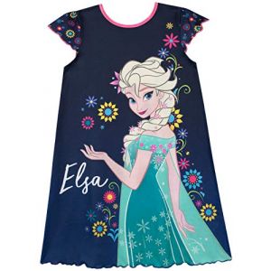 Disney Fille Frozen Chemise De Nuit La Reine des Neiges Robe du Soir Elsa et Anna Multicolore - 6-7 Ans (Character FR, neuf)