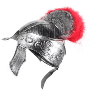 Healeved Casque de Soldat Romain L&eacute;ger pour Cosplay et F&ecirc;te Accessoire de Costume Militaire M&eacute;di&eacute;val pour Hommes Casque de Antique avec Petite Cr&ecirc;te Rouge Halloween et Carnaval (Sonieg, neuf)