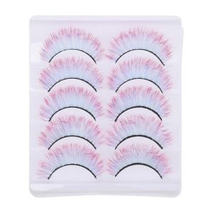 YUYUETIME 5 paires Faux Cils Color&eacute;s Effet D&eacute;grad&eacute; L&eacute;ger et Naturel pour Cosplay et Maquillage (XiaoQIG, neuf)