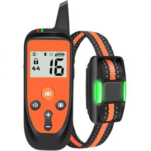 IHPUKIDI Collier de Dressage pour Chien avec T&eacute;l&eacute;commande &ndash; Collier &Eacute;ducatif avec Son, Vibration, Verrou de S&eacute;curit&eacute; & Lumi&egrave;re, Rechargeable USB, &Eacute;tanche IP67, Port&eacute;e 1000 m (ALLANBET LIMITED, neuf)