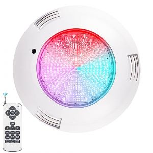 ledmo &Eacute;clairage de piscine LED RVB sous-marin, bo&icirc;tier encastrable PAR56 38 W (remplace les ampoules halog&egrave;nes de 300 W), &eacute;tanche IP68, lumi&egrave;res de piscine avec t&eacute;l&eacute;commande 12 V (Priv Europe, neuf)