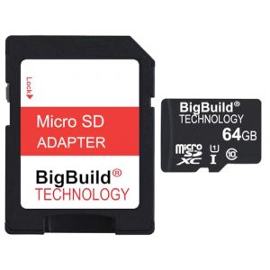 eMemoryCards 64 Go 80Mo/s Ultra Rapide microSD Carte m&eacute;moire pour Cam&eacute;scope de Sony Handycam HDR-CX405, HDR-PJ410B (BigBuild Technology FR, neuf)