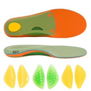 emelles orthopédiques pour soutien de la voûte plantaire - Semelles orthopédiques pour fasciite plantaire - Avec 4 paires de semelles réglables en silicone pour soutenir la voûte plantaire (SUN-Technology, neuf)