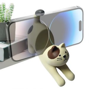 Support pour smartphone chat, support pour t&eacute;l&eacute;phone portable animal chat mignon,Support de t&eacute;l&eacute;phone en r&eacute;sine en forme de chat - Figurine de chat fantaisie, accessoires de bureau, supports de smartp (chengaixin, neuf)
