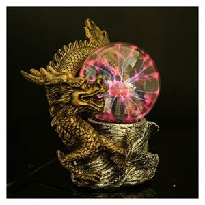 Boule de Plasma Magique Plasma Ball Light Sound Touchant Sensible ION Sph&egrave;re Lampe Boule De Cristal Magique Foudre Atmosph&egrave;re De Carnaval Cadeaux De No&euml;l Et d'halloween (QIANMEI-Specialty Store, neuf)