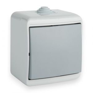 Commutateur &agrave; bascule en saillie, IP44, 16A, 230V, Interrupteur d'&eacute;clairage horizontal, Interrupteur &agrave; bascule unique, Interrupteur &agrave; bascule de contr&ocirc;le pour pi&egrave;ce humide, Interrupteur &agrave; bascule avec (Spy-Earpiece, neuf)