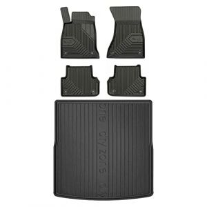 MOTOS Kit de tapis de voiture et de tapis de coffre en caoutchouc pour Audi A4 B9 2015-2023 Améliorez votre confort de voyage avec tapis antidérapant voiture 3D- Tapis de sol voiture tous temps, prote (MOTOS EU, neuf)