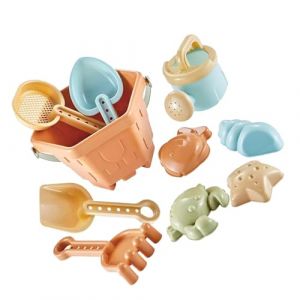 MRSTORY 10PCS Sable Jouets Jouets De Plage Sable Moules Seau Pelle Râteau Set Enfants Tout-Petits Sable Jouer Plage Ensemble (redzhi, neuf)