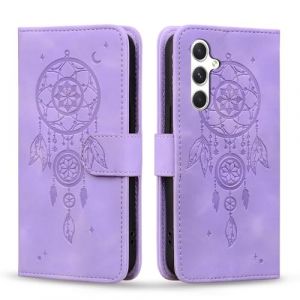 Vaitasy Coque pour Samsung Galaxy A35 Attrape R&ecirc;ves Cuir PU &Eacute;tui avec Magn&eacute;tique Fonction Stand Portefeuille Housse pour Galaxy A35 Violet Dreamcatcher (WanJunYu Electronic, neuf)