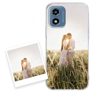 Coiwxmoi Coque Personnalisée pour Motorola Moto G Play 2024 6,5", Personnalisable Étui avec Photo Votre Propre Image, Personnaliser Custom Housse TPU Cover pour Motorola Moto G Play 2024, Transparent (HERNIACONSULT, neuf)