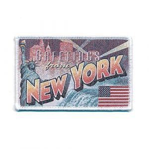 Écusson thermocollant 72 x 45 mm New York Retro Nostalgie USA 0751 A (hegibaer, neuf)