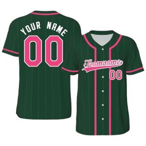 Maillot de Baseball Personnalis&eacute; Imprim&eacute; Nom Num&eacute;ro Chemises de Baseball Chemise &agrave; Boutons pour Hommes/Femmes/Jeunes S-4XL (Shender, neuf)