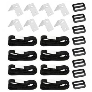 GIONAR Lot de 8 enrouleurs de piscine, sangles de maintien, pinces, accessoires pour couvertures de piscine, sangles de maintien pour b&acirc;ches de piscine et couvertures de piscine, et pi&egrave;ces de rechange (Weiwen ShaoDE, neuf)