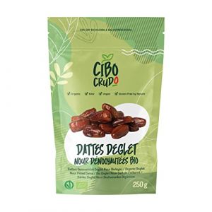 Dattes Deglet Nour Bio - 250g. Dattes Dénoyautées Séchées. Dattes Déshydratées Bio et Naturelles. (CiboCrudo Bio, neuf)