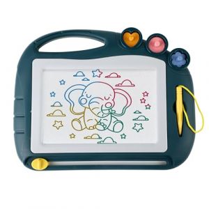 Tableau magn&eacute;tique pour,Tablette a dessin,Ardoise magique,Cadeau d'anniversaire et jouet &eacute;ducatif avec stylo magn&eacute;tique et 3 timbres (vert) (AQUASAL, neuf)