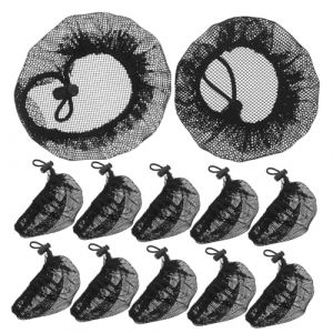 Beavorty 12 Pièces filet à cheveux pour en filet chignon pratique accessoires de danse accessoire noir filet élastique filet de cheveux pour chignon filet à chignon noir Polyester Black (T Innovation·HX, neuf)