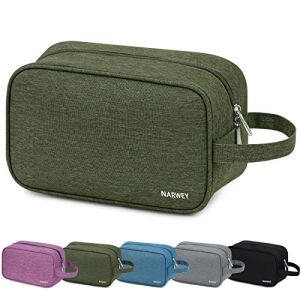 Narwey Trousse de Toilette Femme Homme Voyage Trousse de Toilette Maquillage Organisateur Kit de Voyage de Toilette Accessoires Cosmétiques (Vert Militaire) (Narwey FR, neuf)