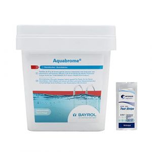 BAYROL AQUABROME Pastilles 20g - 5kg | Brome Lent - D&eacute;sinfection R&eacute;guli&egrave;re - Dissolution Lente + 10 Tests HPS OFFERTS 6 en 1 (EASYPISCINE, neuf)