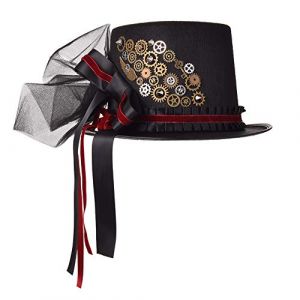 COSDREAMER Chapeau Haut de Forme Steampunk, Style Gothique, Victorien, (61cm) (Masen.EU-Shop, neuf)