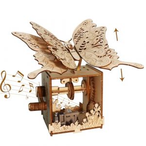 Music Park Puzzle 3D Papillons Bo&icirc;te &Agrave; Musique Maquette en Bois A Construire Cadeaux d'anniversaire No&euml;l (maiba, neuf)