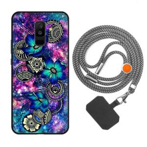vingarshern Coque Compatible avec Samsung Galaxy A6+ / A6 Plus 2018 Antichoc Silicone Bumper Case &Eacute;tui de Protection Housse Coque avec Motif,Souple Coque avec Cordon Detachable,Mandala (YOUKARSHERN, neuf)