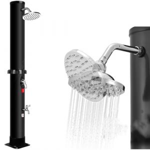 Inoamity Douche Solaire Extérieure 40L avec Tête de Douche Rotative 360° & Robinet de Pied, Douche de Jardin Solaire Température Réglable (60°C Max) - pour Jardin, Piscine, Plage, Camping (ANNA DZINTARE, neuf)