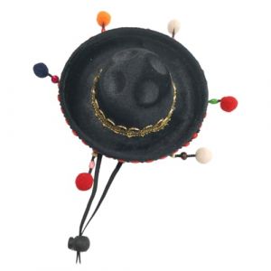 Ciieeo Bandeau Coiffure Boh&egrave;me avec Pompon L&eacute;ger et Ind&eacute;formable, Mini Chapeau Mexicain pour F&ecirc;te Carnaval, Accessoire Cheveux Femme avec Jugulaire Ajustable, Style Mexicain Festif (Nelson Xia, neuf)