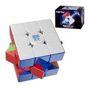 Moyu WRM V10 Maglev Cube de Vitesse, 100 Magnets Cube Magique Magnétique 3x3, moyu v10 Puzzle Cube adapté aux entraînements de compétition et aux Cadeaux d'anniversaire(Ball - Core Maglev UV Version) (MoYu FR, neuf)