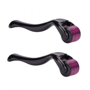 Derma Roller, rouleau &agrave; micro-aiguilles en titane 540 pour le visage, rides, perte de cheveux, vergetures, repousse des cheveux, micro-aiguilles, kit professionnel de micro-aiguillage Derma Needling (Nicekle-EU, neuf)