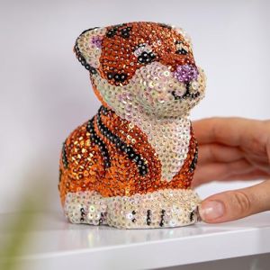 Kitfix - Sequin Art 3D Tigre - Image à paillettes 3D - Kit de création pour adolescents, adultes et enfants de plus de 8 ans - 1122 (Kitfix, neuf)
