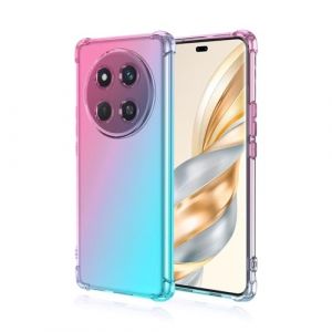 Topme Coque pour Honor Magic7 Lite 5G / Honor X9c (6.78" inches), &Eacute;tui de T&eacute;l&eacute;phone Portable en Silicone TPU Souple avec D&eacute;grad&eacute; de Couleur Transparent - Rose Vert (topme, neuf)