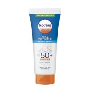 Leocrema Protection solaire SPF 50+ pour peaux sensibles, triple protection solaire, inodore, imperm&eacute;able, 200 ml (DMC BEAUTY, neuf)