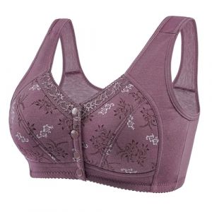 Chanpning Soutien Gorge Ouvert Devant sans Armature Brassière Sport Ouverture Devant Soft BH Soutien-Gorge Femme Soutien Gorge Pas Cher Brassières Fitness Yoga Sleep Lingerie (Blingko, neuf)
