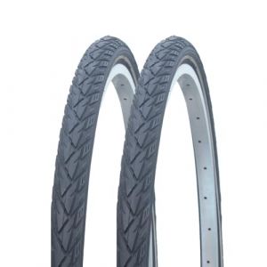 Bike Original - Lot de 2 Pneus Rigide Blueway Anticrevaison - 700x38C - Flancs Renforcés - 30 TPI - Bande Réflective - Noir - Spécial Véhicules Électriques - Code ETRTO : 40-622 - Pression Max 80psi (ADDONE SAS, neuf)