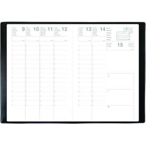 Agenda Semainier Olympe 16 x 24 cm - 1 Semaine Sur 2 Pages - Janvier 2026 à Décembre 2026 - Couverture Noir (ASL OFFICE, neuf)