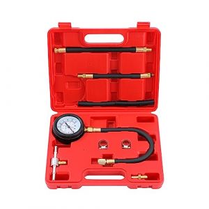 KATSU Testeur de Jauge de Pression de Pompe d'injection de Carburant Kit d'Outils de Diagnostic d'Essence pour Moteurs Essence Diesel Voitures Camions Motos 449855 (Silver Beam, neuf)