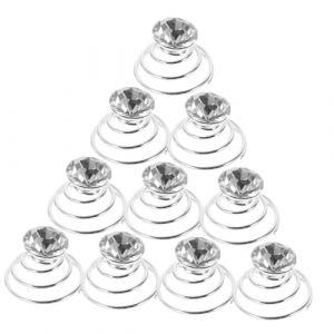Didiseaon 12 Pièces pinces à cheveux en spirale hair charms hair toppers chignon pour femme scintillant barrettes accessoires de mariage pinces à cheveux strass épingles à cheveux en spirale (Merkowski, neuf)