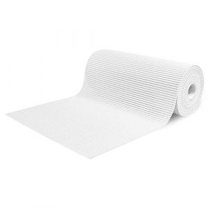 Tapis au mètre de voie pour extérieur, couloir, bord de piscine, tapis en caoutchouc, antidérapant, multi-usages absorbants, éponge Aquamat, couleur unie, (100 x 65 cm, blanc) (SaRani, neuf)