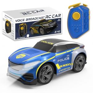 BORSTOYPRO Voiture Police T&eacute;l&eacute;command&eacute;e pour Enfants avec Fonctions Vocales Multiples, Voiture de Police RC avec Changement de Voix, Lumi&egrave;res Clignotantes, Sons de Sir&egrave;ne pour gar&ccedil;ons Filles 3-8 (BORSTOYPRO, neuf)